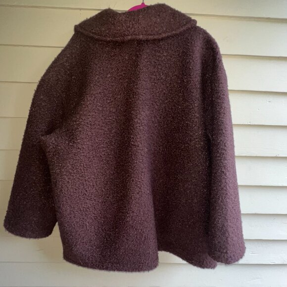 MADEWELL Kinsky Pebbled Faux Shearling Shawl Collar Coat - Picture 11 of 12